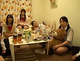 Japanese schoolgirls gone wild on strong cock picture 46