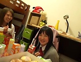 Amateur gangbang porn show with horny Asian schoolgirls picture 10