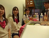 Amateur gangbang porn show with horny Asian schoolgirls picture 21