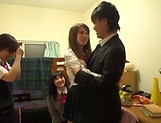 Amateur gangbang porn show with horny Asian schoolgirls picture 29