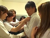 Amateur gangbang porn show with horny Asian schoolgirls picture 35