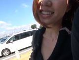 Sexy Japanese milf shows off her hot talent outdoors picture 50