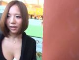 Sexy Japanese milf shows off her hot talent outdoors picture 62