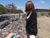 Sexy Japanese milf shows off her hot talent outdoors picture 70