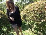 Sexy Japanese milf shows off her hot talent outdoors picture 72