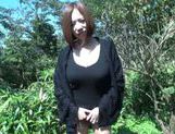 Charming milf with big breasts is teased POV outdoors picture 79