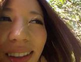 Sexy Japanese milf shows off her hot talent outdoors picture 86