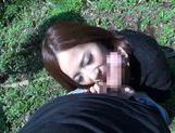 Sexy Japanese milf shows off her hot talent outdoors picture 94