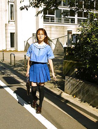 Hayakawa Saki Poses In Her School Uniform And Masturbates