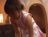 Naughty Japanese teen is enticed into giving head picture 27