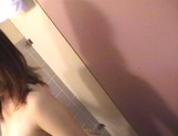 Sexy teen, Moe Otake, with hairy pussy and small tits rides cock in a toilet picture 112