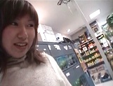 Mischievous Japnese teen, Riho Mishima, gives a blowjob in a toilet on pov picture 41