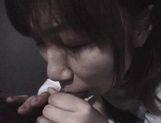 Mischievous Japnese teen, Riho Mishima, gives a blowjob in a toilet on pov picture 62