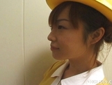 Japanese AV Model Gives A Blowjob In An Elevator picture 27