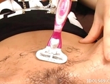 Japanese Model Is Shaving Her Pussy Smooth For Fucking picture 60