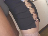 Beautiful Asian lady in sexy stockings Honoka Aoi sucks cock