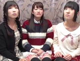 Hibiki Ohtsuki and her two girlfriends play with dildo dongs and lick pussies picture 15