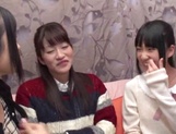 Hibiki Ohtsuki and her two girlfriends play with dildo dongs and lick pussies picture 23