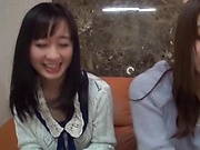 Minato Riku arousing Asian teen enjoys vibrator in her twat