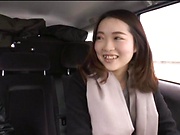 Lush Asian bimbo seduced and pleasured in car