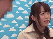 Japanese teen Hosaka Eri made to suck and fuck on cam