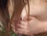 Sexy amateur MILF Minami Hoshikawa gets cummed on after POV handjob picture 38