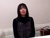 Hot Japanese AV Model poses in amateur masturbation action