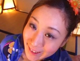 Sweet kimono lady Shizuku Morino enjoys hardcore and gets facial cumshot picture 26