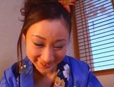 Sweet kimono lady Shizuku Morino enjoys hardcore and gets facial cumshot picture 62