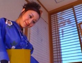 Sweet kimono lady Shizuku Morino enjoys hardcore and gets facial cumshot picture 66