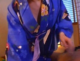 Sweet kimono lady Shizuku Morino enjoys hardcore and gets facial cumshot picture 68
