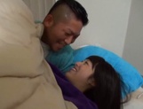 Naughty Asian milf in black stockings ends up with cum facial