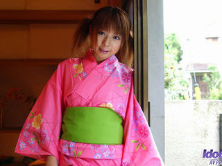 Miyu Asian Babe Is Modeling A Sexy Kimono For Photos