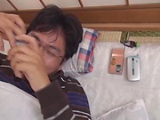Yuu Kawakami enjoys strokes her dude's cock