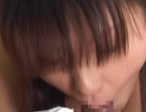 Hot nurse Akane Oozora sucks her patient and eats sperm picture 22