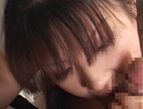 Hot nurse Akane Oozora sucks her patient and eats sperm picture 24