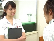 Nurse Ai Takeuchi with big tits takes good care of cock