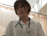 Helpful Japanese nurse Kotomi Saeki licks balls and sucks cock picture 117