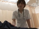 Helpful Japanese nurse Kotomi Saeki licks balls and sucks cock picture 119