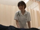 Helpful Japanese nurse Kotomi Saeki licks balls and sucks cock picture 126