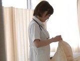 Kotomi Saeki naughty Asian nurse enjoys giving handjobs picture 73