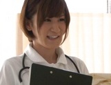 Kotomi Saeki naughty Asian nurse enjoys giving handjobs