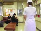 Naughty nurse Koyuru gets her wild muff drilled picture 28