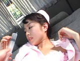 Asian nurse Nana Nanaumi gets hard fucked on the back seat picture 36