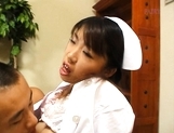 Ryo Hazuki Naughty Asian nurse gives a hot blowjob picture 13