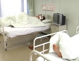 Cute nurse, Hikari Kirishma gives a titfuck and sucks dick for jizz