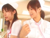 Japanese AV Models in nurse uniforms in wild foursome