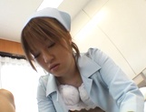 Sexy nurse Ria Sakurai blows cock and enjoys doggy-style fuck picture 65