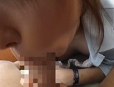 Sexy nurse Ria Sakurai blows cock and enjoys doggy-style fuck picture 74