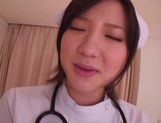 Busty Japanese AV Model is a nurse who loves to fuck in hardcore picture 8